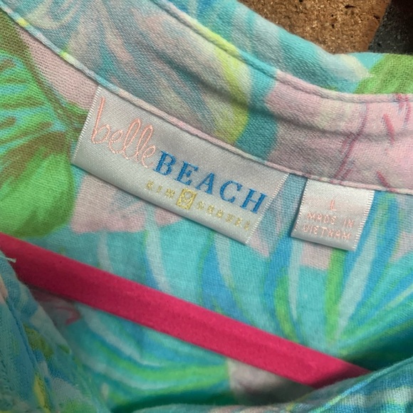 Belle Beach by Kim Gravel Tropical Print Button Down Shirt and Shorts Set - Picture 5 of 8